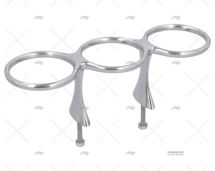 SUPORTE COPO X 3 INOX SS 316 CONVÉS 82