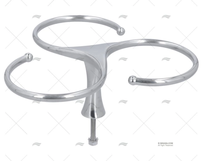 SUPPORTO BICCHIERE X 3 INOX AISI 316 106mm