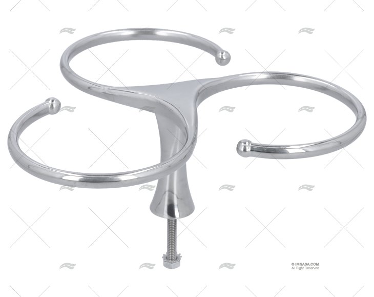 SOPORTE VASO X 3 INOX SS 316 106mm