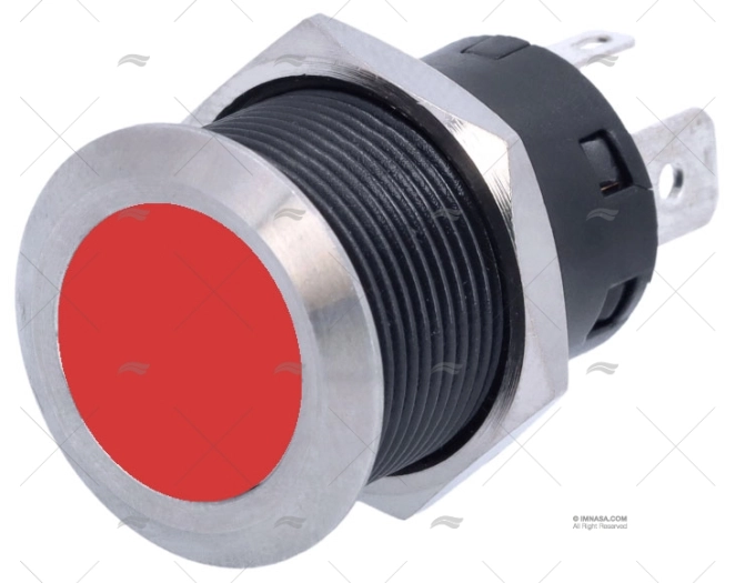 INTERRUTTORE LED A PULSANTE 20A ROSSO FONDO