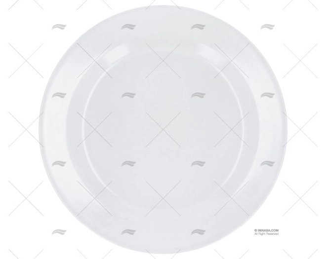 MELAMINE DINNER PLATE WHITE NON SLIP 6pc