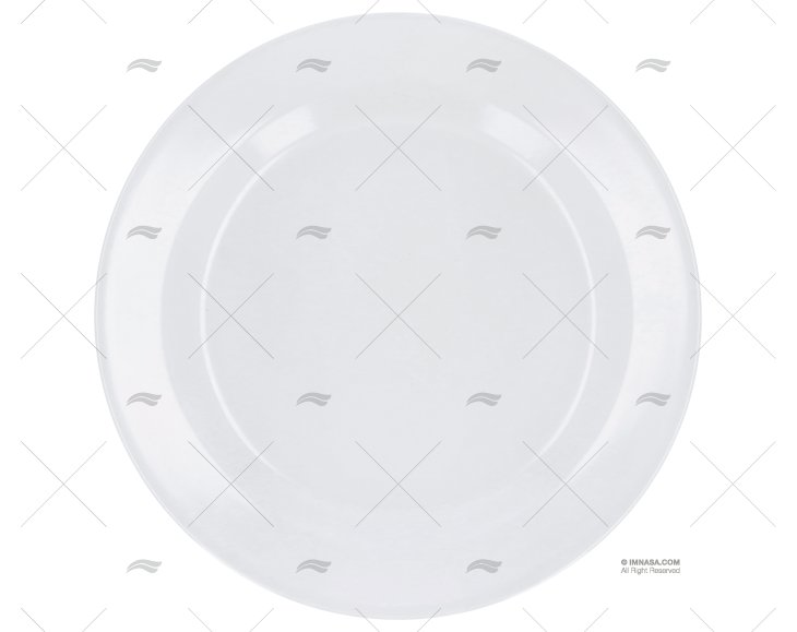 PRATO RASO MELAMINA BRANCO ANTIDERRAPANTE. 6pc