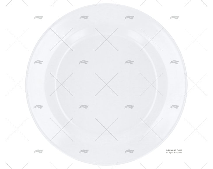 MELAMINE BREAKFAST PLATE WHITE NON SLIP