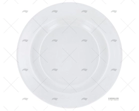 MELAMINE SOUP PLATE WHITE NON SLIP 6pcs