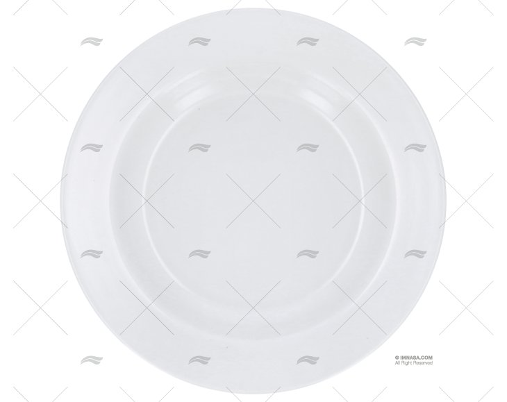 MELAMINE SOUP PLATE WHITE NON SLIP 6pcs