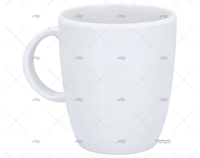 MELAMINE MUG WHITE NON SLIP 6pcs