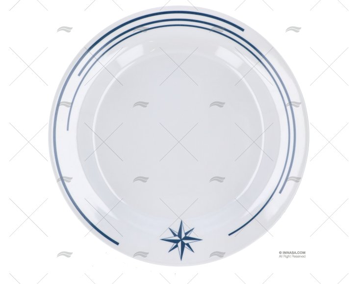 MELAMINE DINNER PLATE WIND ROSE 6pcs