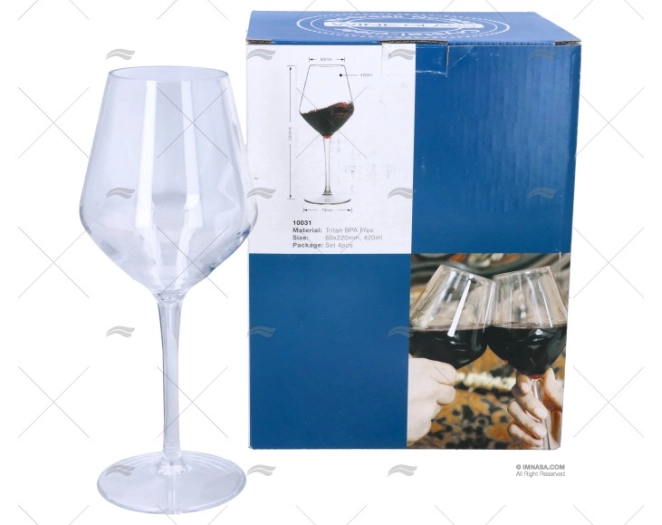 COPPA VINO TRITAN 60x220mm 420ml 4pz