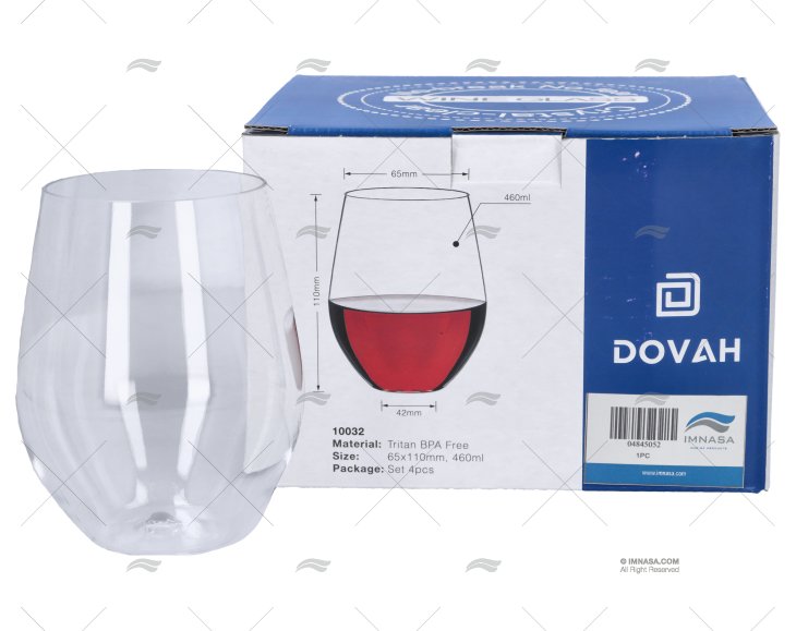 WINE GLASS TRITAN 65x110mm SET 4pcs WINE GLASS TRITAN 65x110mm SET 4pcs