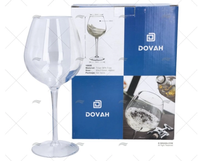 COPPA ACQUA/VINO TRITAN 63x215mm 4pzs