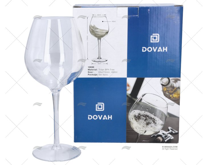 COPPA ACQUA/VINO TRITAN 63x215mm 4pzs