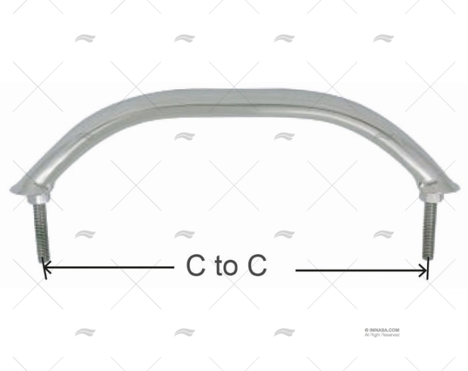 CORRIMANI 406.8mm INOX SS 316 MARINE TOWN