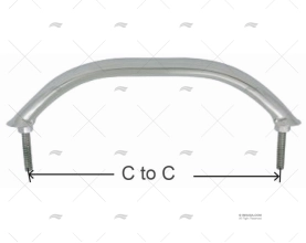 STUD HANDRAIL SS 316 406.8mm MARINE TOWN