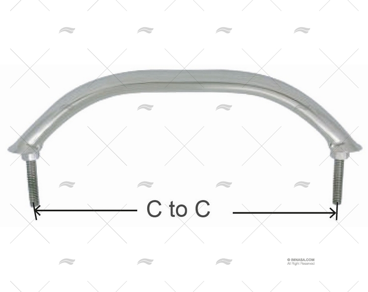CORRIMÃO 406.8mm INOX SS 316 MARINE TOWN