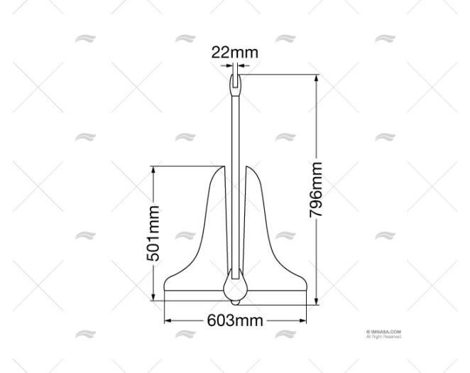 ORCA ANCHOR SS 316 15Kg MARINE TOWN