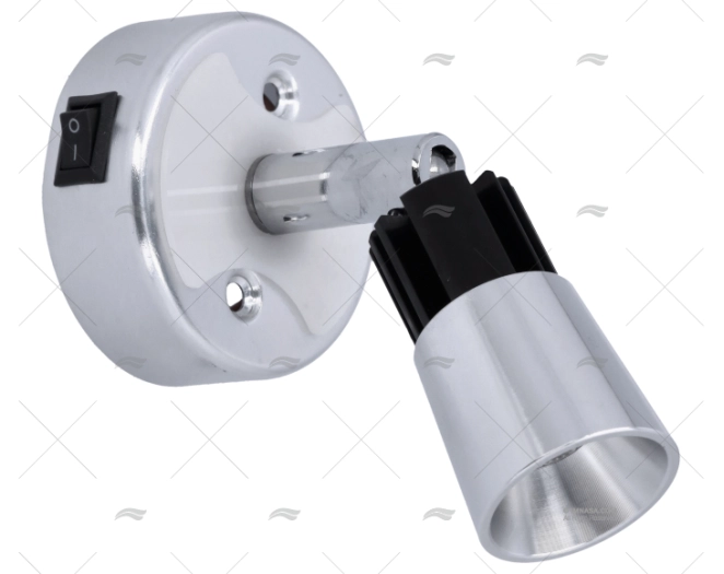 LUZ DE LEITURA LED ALUMÍNIO DIÂM 60MM C/INTERRUPTOR