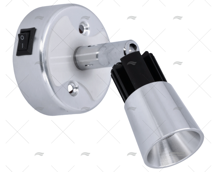 LUCE DI LETTURA LED ALLUMINIO DIAM 60MM C/INTERRUTTORE