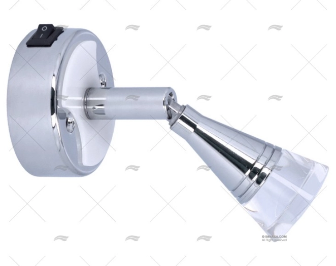 LUZ DE LEITURA LED ALU DIAM 60MM C/INTERRUPTOR