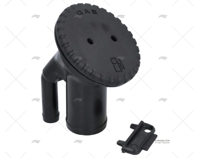 TAPPO BENZINA C/ANGOLO 38mm NERO PERKO