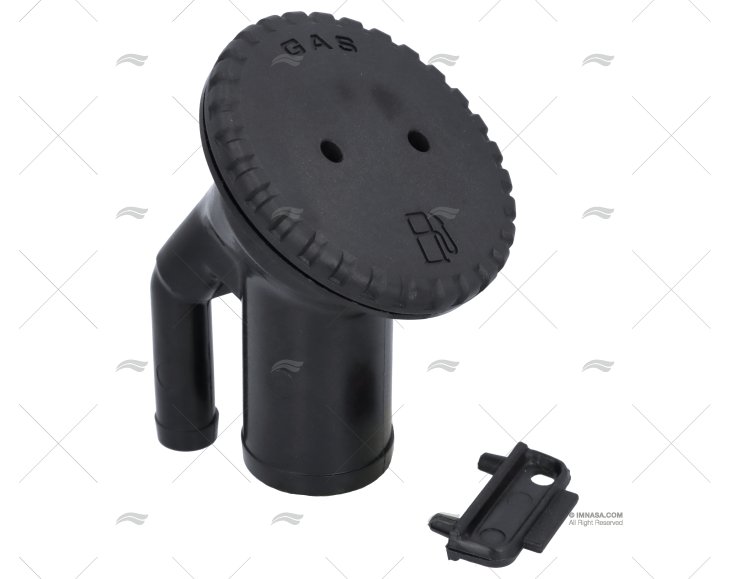 TAPPO BENZINA C/ANGOLO 38mm NERO PERKO