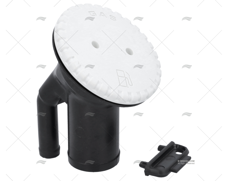 TAPPO BENZINA C/ANGOLO 38mm BIANCO PERKO