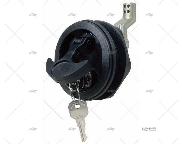 CHIUSURA MANIGLIA 76mm C/CHIUSURA NERO CROMATO PERKO
