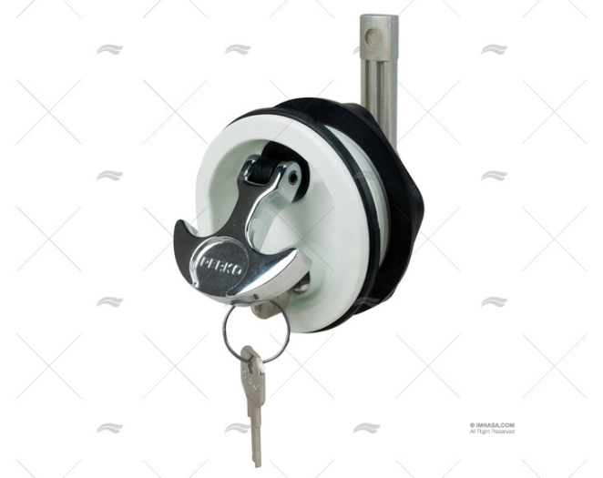 CHIUSURA MANIGLIA 76mm C/CHIUSURA BIANCO CROMATO PERKO