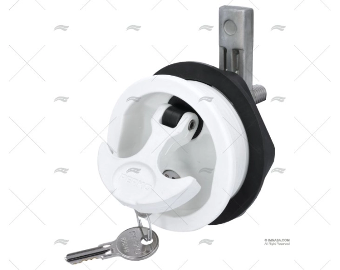 FECHO PUXADOR 76mm C/FECHO BRANCO BRAN PERKO