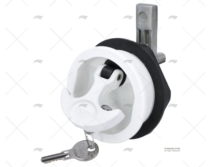 CHIUSURA MANIGLIA 76mm C/CHIUSURA BIANCO BLAN PERKO