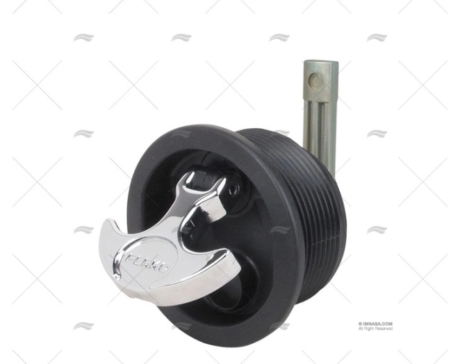 FECHO PUXADOR 76mm  PRETO CROMADO PERKO