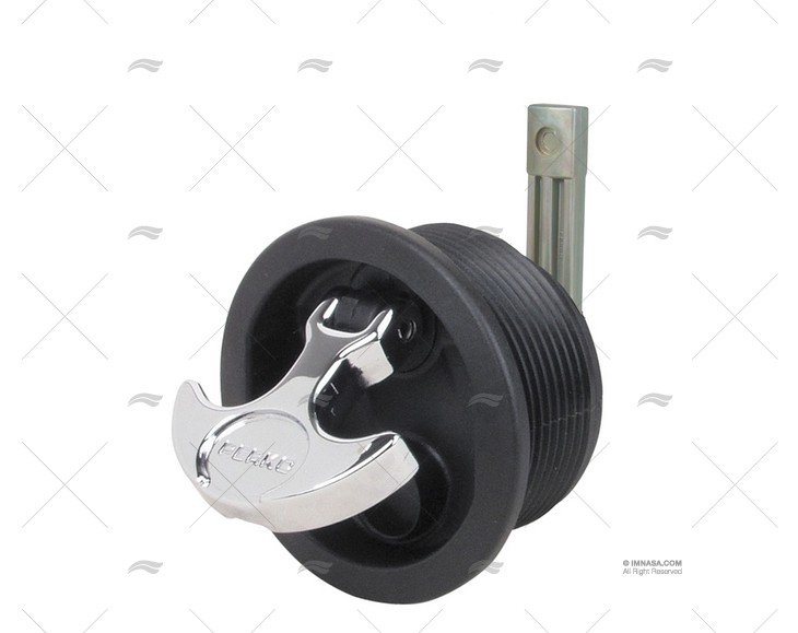 FECHO PUXADOR 76mm  PRETO CROMADO PERKO