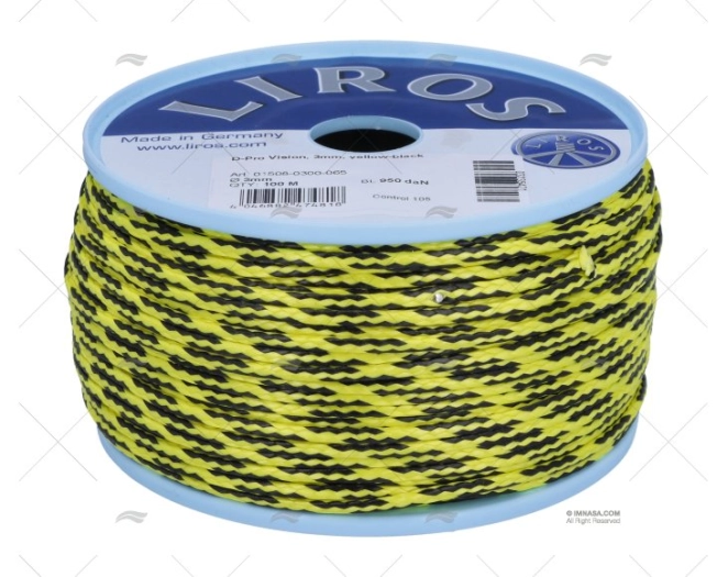 CABO D-PRO VISION AMARELO-PRETO 3mm 100m LIROS