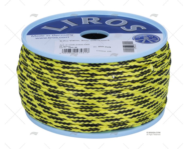 CABO D-PRO VISION AMARELO-PRETO 3mm 100m LIROS