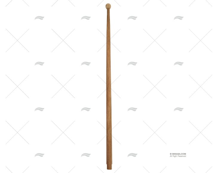 TEAK FLAGPOLE 1200mm BASE 25mm ARC MARINE