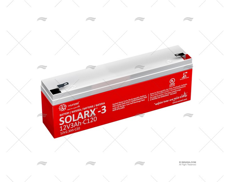 BATTERY SOLARX AGM 3A 12V XUNZEL BATTERY SOLARX AGM 3A 12V XUNZEL