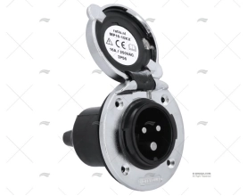 BASE PRESA DI BANCHINA CE ABS CROMATA 16A/2 RATIO ELECTRIC