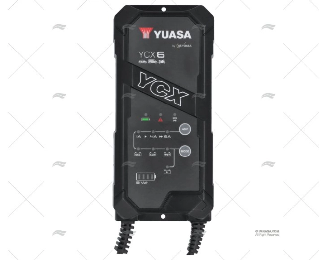 CARREGADOR 12V   6A 1SAÍDA YUASA