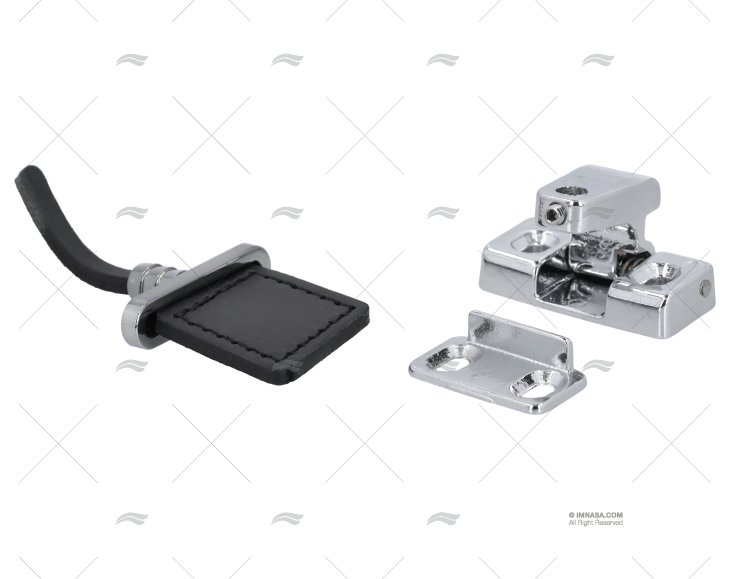 CLOSING PULL BLACK LEATHER CROMATED FORESTI SUARDI