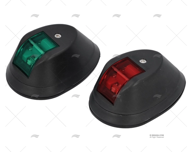 JOGO LUZES DE NAVEGAÇÃO LED PRETO BOMBORDO/ESTIBORDO 12V