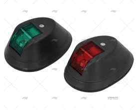 JOGO LUZES DE NAVEGAÇÃO LED PRETO BOMBORDO/ESTIBORDO 12V