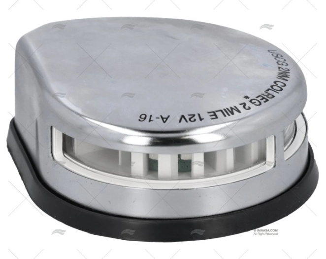 LUCE BICOLORE LED INOX C/GUARNIZIONE NERA 12V
