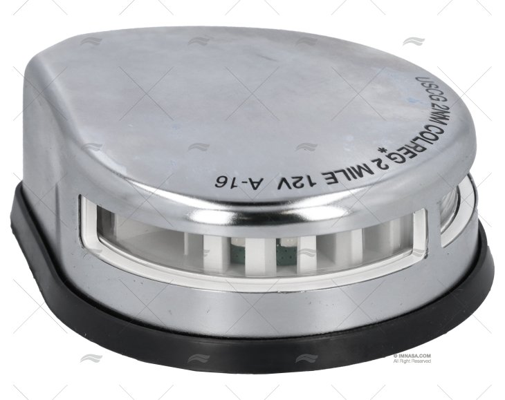 LUZ BICOLOR LED INOX C/JUNTA PRETA 12V
