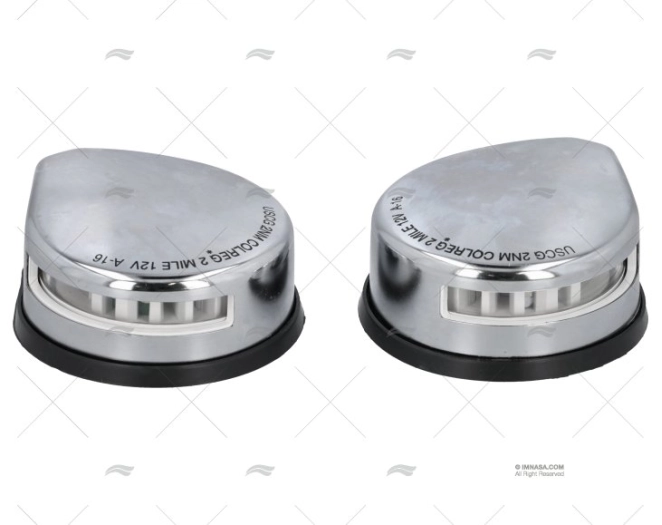 SET BAB/TRIB LED INOX C/GUARNIZIONE NERA 12V