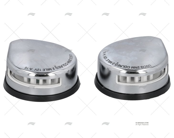 JOGO BABOR/ESTIBORDO LED INOX C/JUNTA PRETA 12V