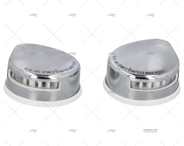 JOGO BOMBORDO/ESTIBORDO LED INOX C/JUNTA BRANCA 12