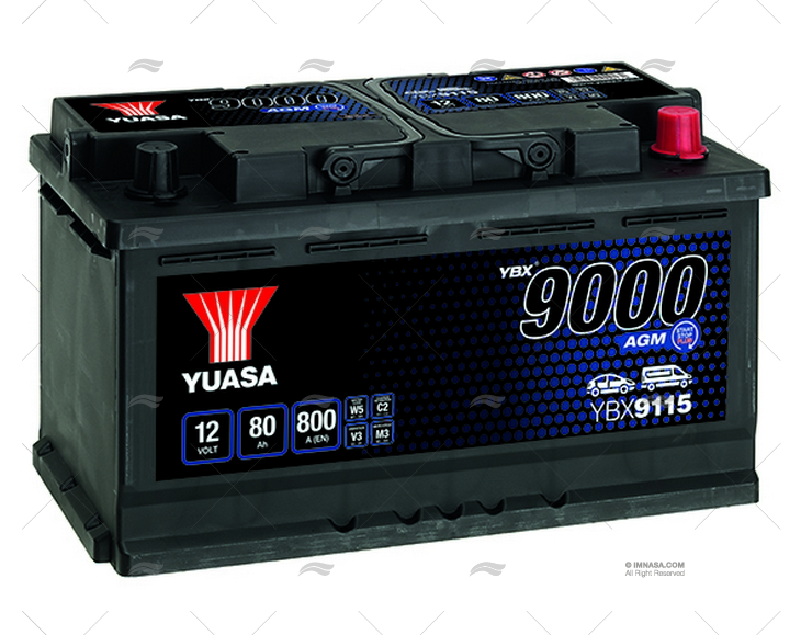 BATTERIA  80A AGM YUASA