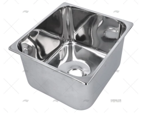 LAVA LOIÇAS RETANGULAR INOX 350 x 320 mm BARKA