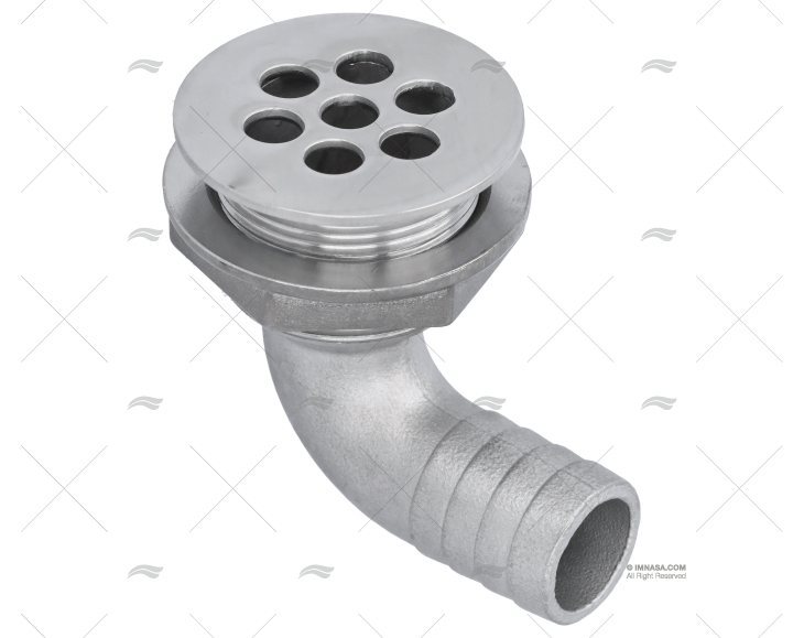 ÉVACUATION COUDE  3/4"   INOX 316 90º MARINE TOWN