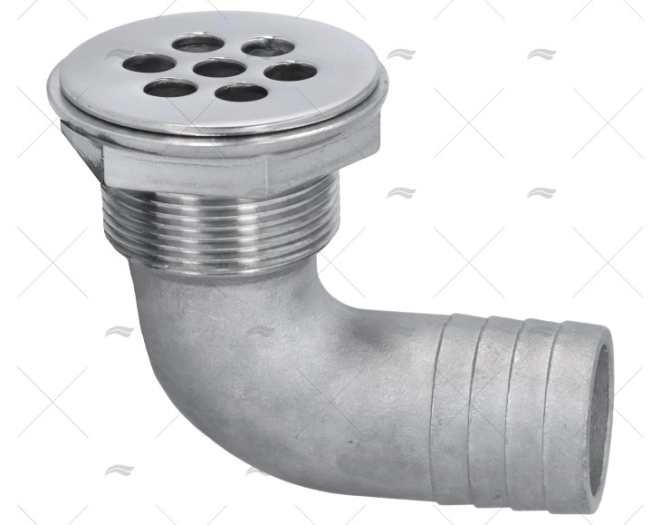 COCKPIT DRAIN 90º 1" SS316 MARINE TOWN