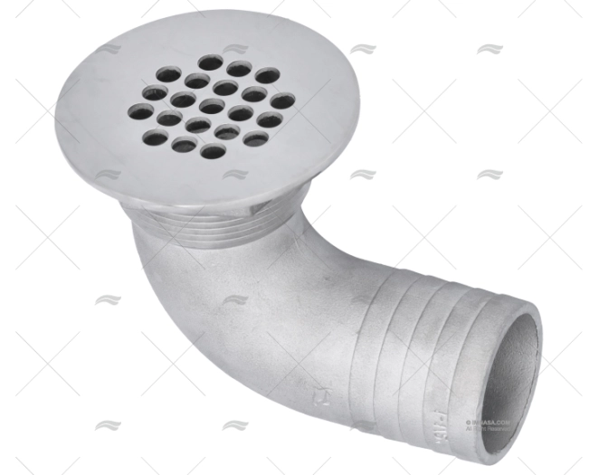 ESGOTO COTOVELO  1-1/2" INOX 316 90º MARINE TOWN